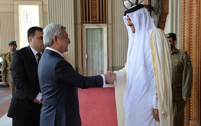президент Армении и эмир Катара